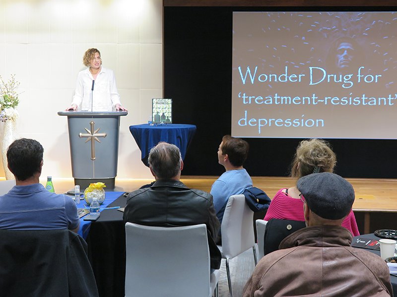Erin Godly from CCHR Los Angeles hosted an open house on the off-label use of ketamin.